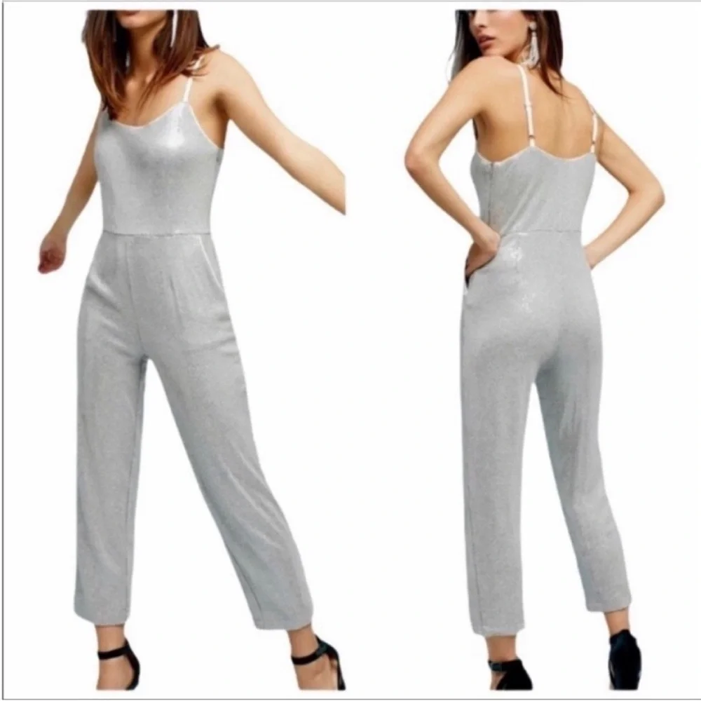 ETT TWA ANTHROPOLOGIE Claudette Sequins Jumpsuit NEW